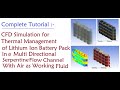 CFD Simulation of Lithium-ion Battery Pack in A Serpentine Flow Channel with Air as a Working Fluid