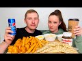 МУКБАНГ ЖАРЕНЫЕ ХИНКАЛИ НАГГЕТСЫ БЛИНЫ НУТЕЛЛА MUKBANG FRIED KHINKALI NUGGETS PANCAKES NUTELLA