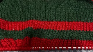 Knitting Christmas Stocking instep part 5