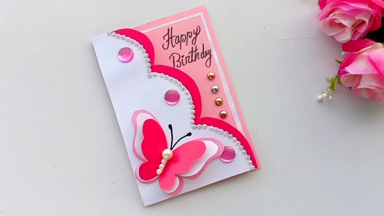 Beautiful Handmade Birthday card//Birthday card idea. - YouTube