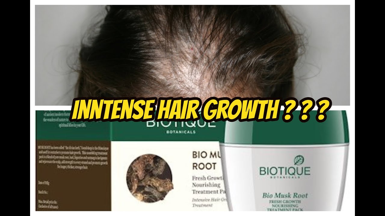 INTENSE HAIR GROWTH MASK* | BIOTIQUE BIO MUSK ROOT | review | usage and  demo - YouTube