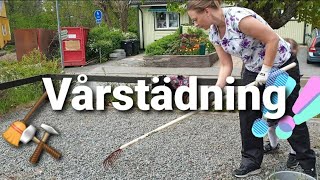 Vårstädning - vi vårstädar på kvartersgården