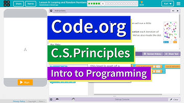 Looping and Random Numbers Lesson 9.6 Tutorial with Answers Code.org CS Principles