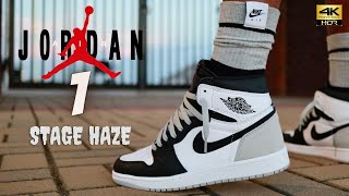 JORDAN 1 STAGE HAZE DETAILED REVIEW & ON FEET W LACE SWAPS!! - YouTube