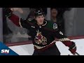 Josh doan scores in his nhl debut to get dad shane pumped