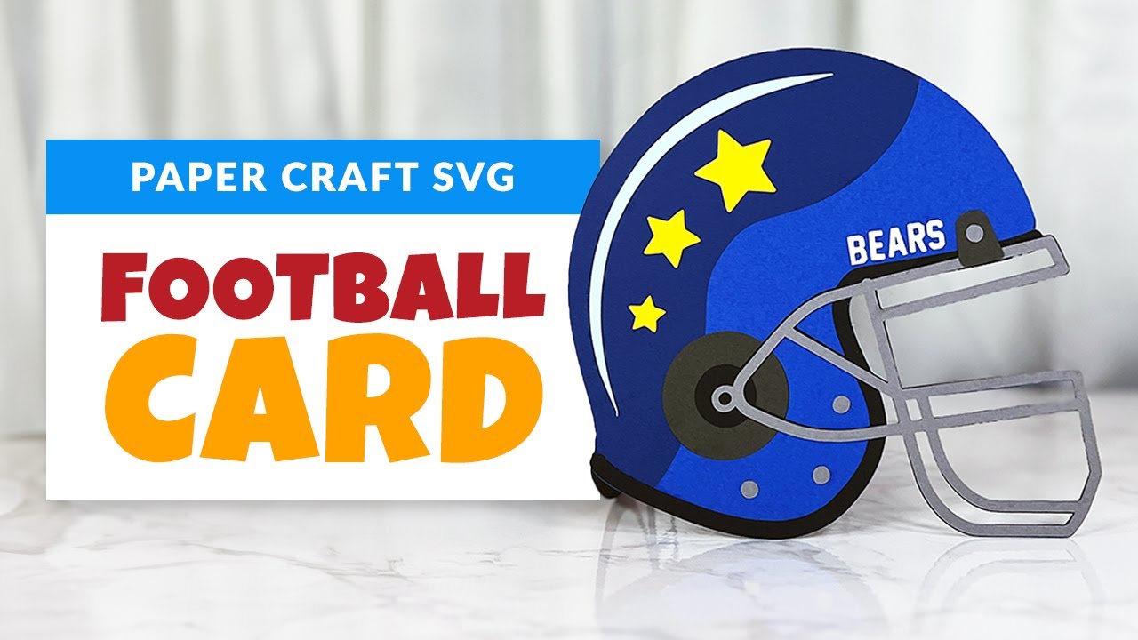 cricut cartridge with football helmet Football Helmet Greeting Card Cut File | DIY Football Coach Card