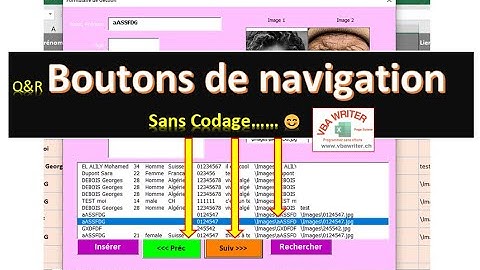 VBA Naviguer dans ListBox entre Lignes-Boutons Précédent/ Suivant_ Q&R_N°3_31. www.VbaWriter.ch