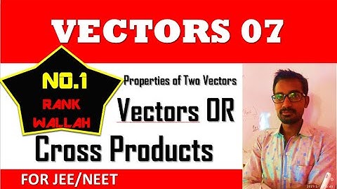Vectors 07 : Vector Product Or Cross Product of Vectors