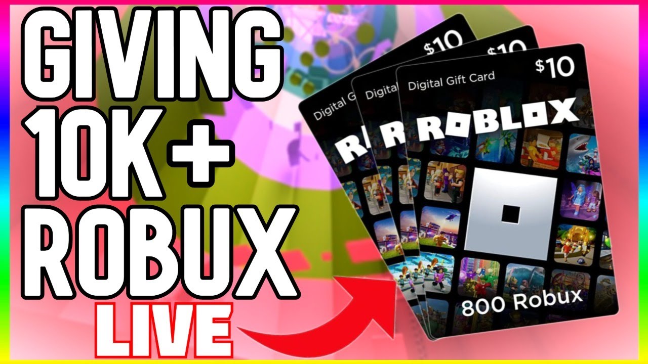 Real 10k Free Robux Giveaway Live Youtube