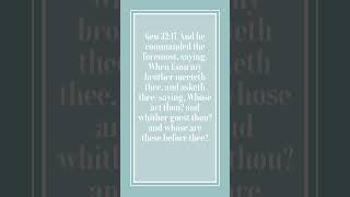 Genesis 32:17 KJV #truth #love #hope #bible #shorts #versebyverse