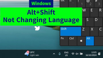 Alt+Shift Change Language Not Working in Windows 10 & Windows 11 Keyboard | How to FIX