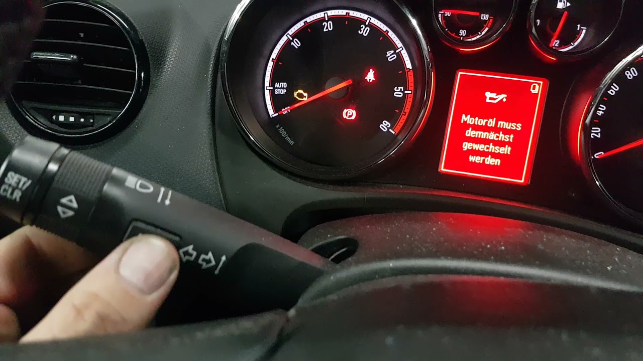 Opel Meriva Service Zurucksetzen