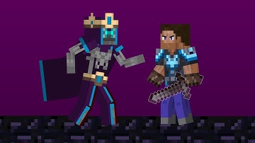 Steve vs Skeleton Emperor (Minecraft) | Stick Nodes