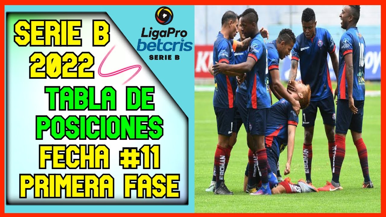 🔥ASI QUEDO LA TABLA DE POSICIONES DE LA SERIE B ECUADOR FECHA 11 | LigaPro Serie B 2022