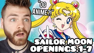 First Time Reacting to SAILOR MOON Openings (1-7) | Non Anime Fan