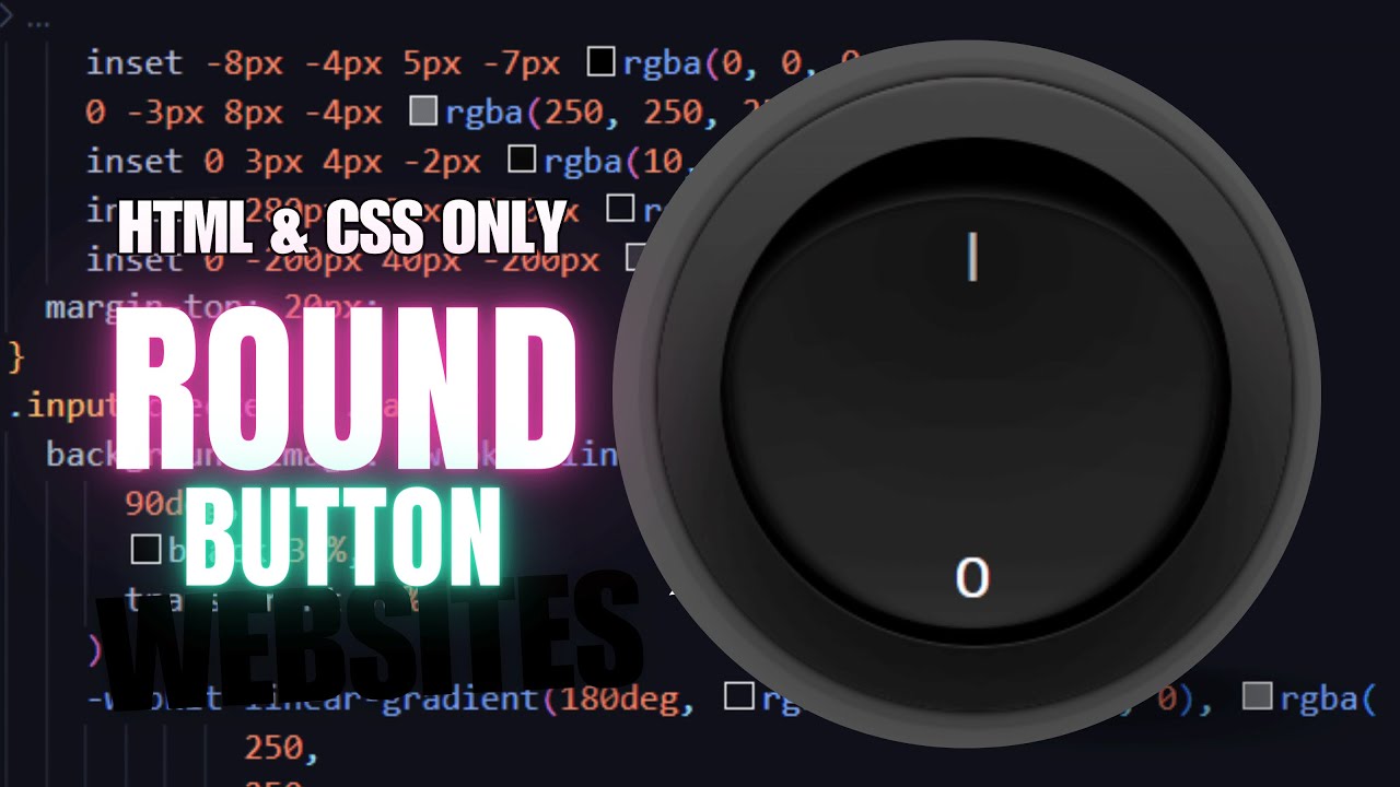 How to create button using HTML And CSS || CSS Round Checkbox Button || How to make CSS switch