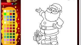 Santa Coloring Pages For Kids