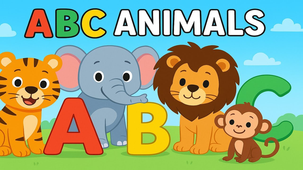 ABC Animals Song for Kids | Learn Alphabet with Cute Animals | Learning ...