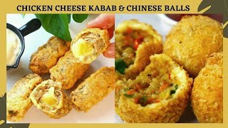 Chicken Cheese kababs and Chicken Chinese Balls With Special Sauce by Benazirs Rapid Recipes