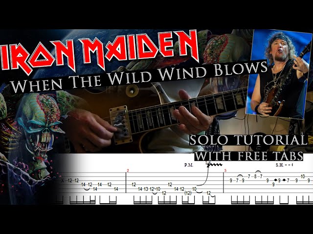 How to play Adrian Smith's solos #25 When The Wild Wind Blows (with tablatures and backing tracks) class=