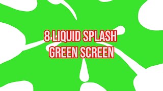 Эффект зеленого экрана 8 переходов жидких всплесков || Автор: Green Pedia