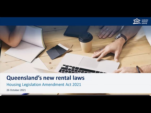 RTA Webinar : Changes to Queensland's tenancy laws content media