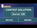 WEC-REC | WECREC | Starter 238 | CodeChef Official Solution