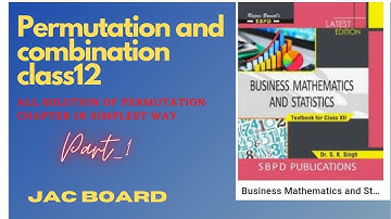 #1- permutation and combination class 12 Jac board II bseb II All solutions of Bmt book #permutation