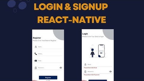 1- Login & signup react-native arabic