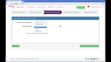 Vembu BDR - Restoring the Disk Image Backup