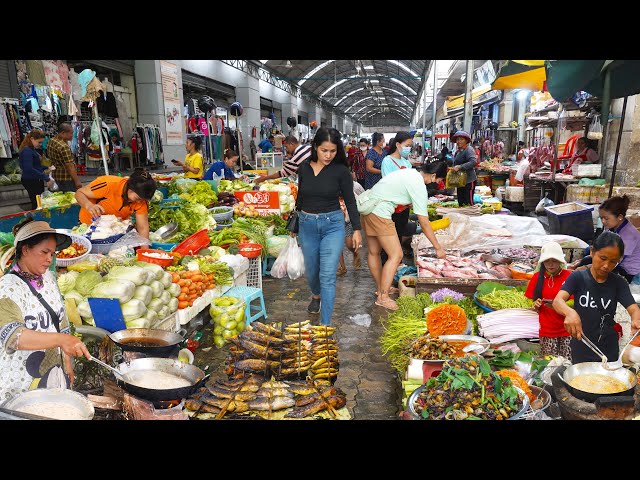 Travel vlog - Cambodia Food Vlog - Khmer Street Food Tour @ Oudong Resort & Market Food