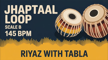 Jhaptaal Loop for all Songs | 145 BPM | Scale D | Bhajans, Songs #rhythm #riyazwithtabla