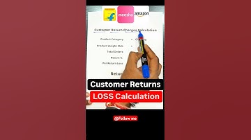 How to calculate returns losses on Amazon, Flipkart, Meesho #sellers#ecommerce #returns #meesho #rto