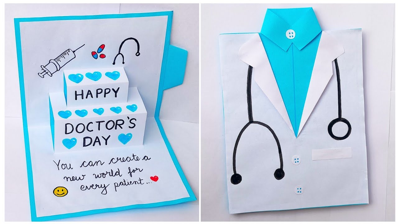 Doctor's Day greeting card making ideas | How to make card for doctor day 2024