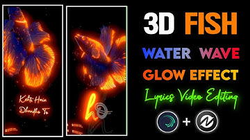 3D Fish Water Wave Glow Lyrics Video Editing | Alight Motion + Node Video Editing Tutorial Bangla 🔥