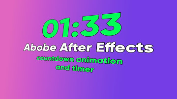 How to create countdown animation and timer -abobe after effects
