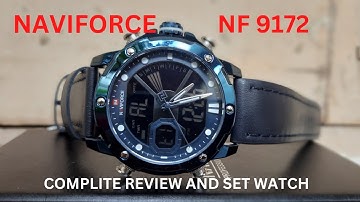 NAVIFORCE NF9172 Unboxing review multi functional LED digital watch set adjust the digital functions