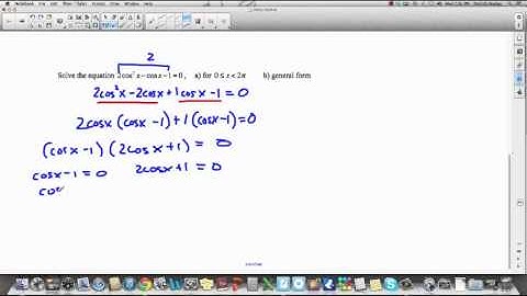 PreCalc 12: 6.3 Trigonometric Equations (part 1)