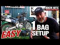 Motorcycle Camping Easy 1 Bag Setup