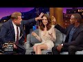 Lily Collins Gives Anthony Mackie & James Eyebrow Access