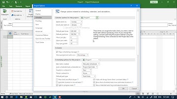 انشاء تقويم المشروع #Ms_Project