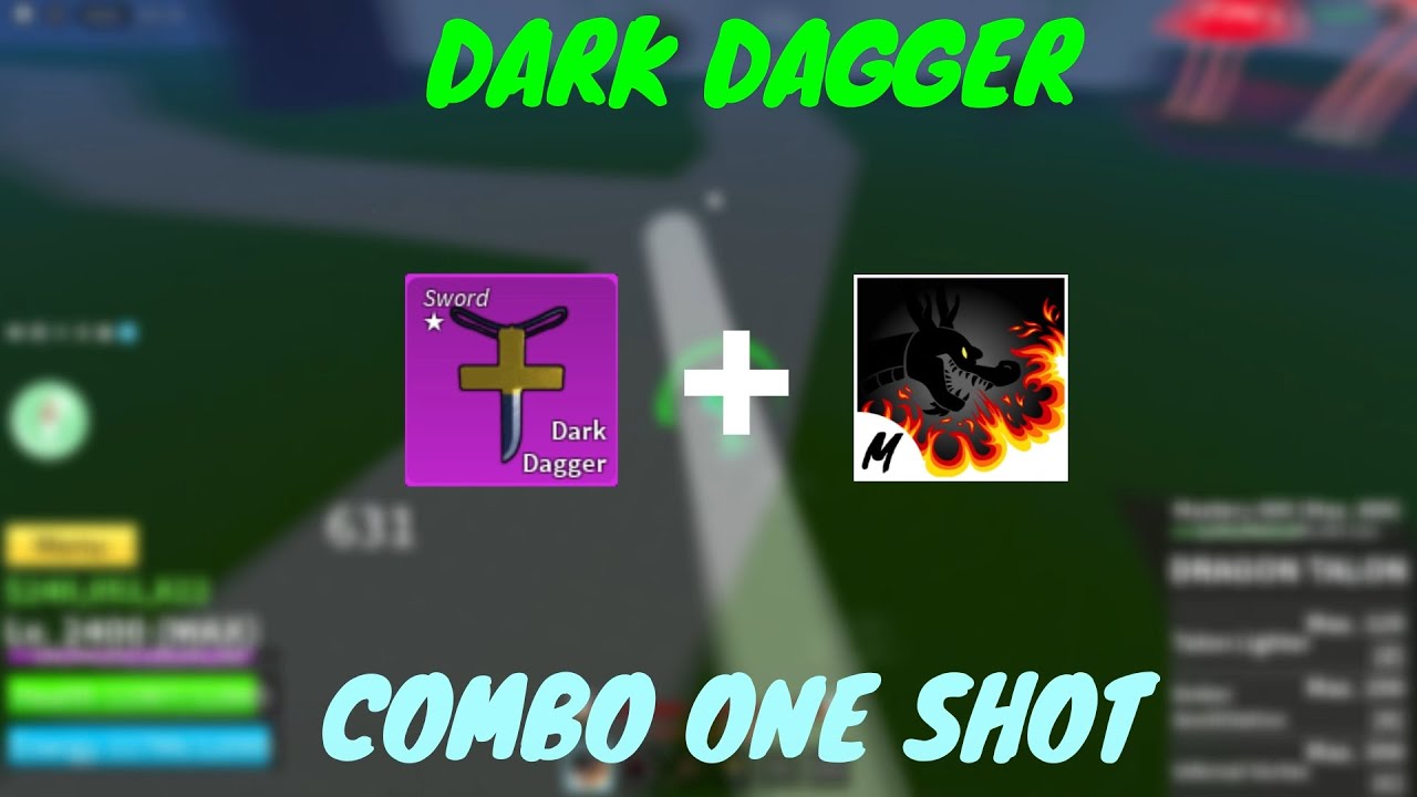 Best Dark dagger Combo One shot with all fighting style, Roblox