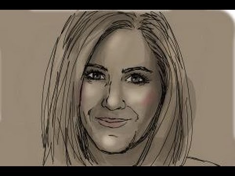 How to draw Jennifer Aniston