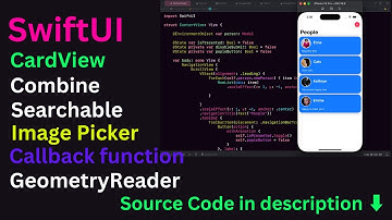 CardLayout List with Combine & Callback function & Image Picker & GeometryReader in iOS SwiftUI