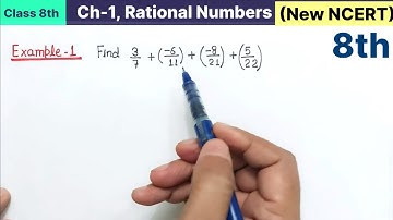 Class 8th Chapter 1 Rational numbers Example 1 Maths New NCERT cbse | find by using properties