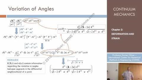 Continuum Mechanics - Ch 2 - Lecture 7 - Variation of Angles