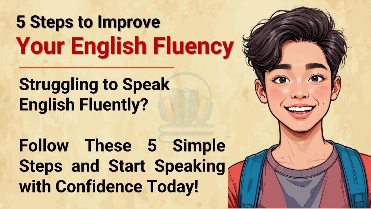 5 Steps to Improve Your English Fluency || Learn English Through ...