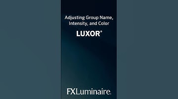 Luxor App: Adjusting Group Name, Intensity, and Color