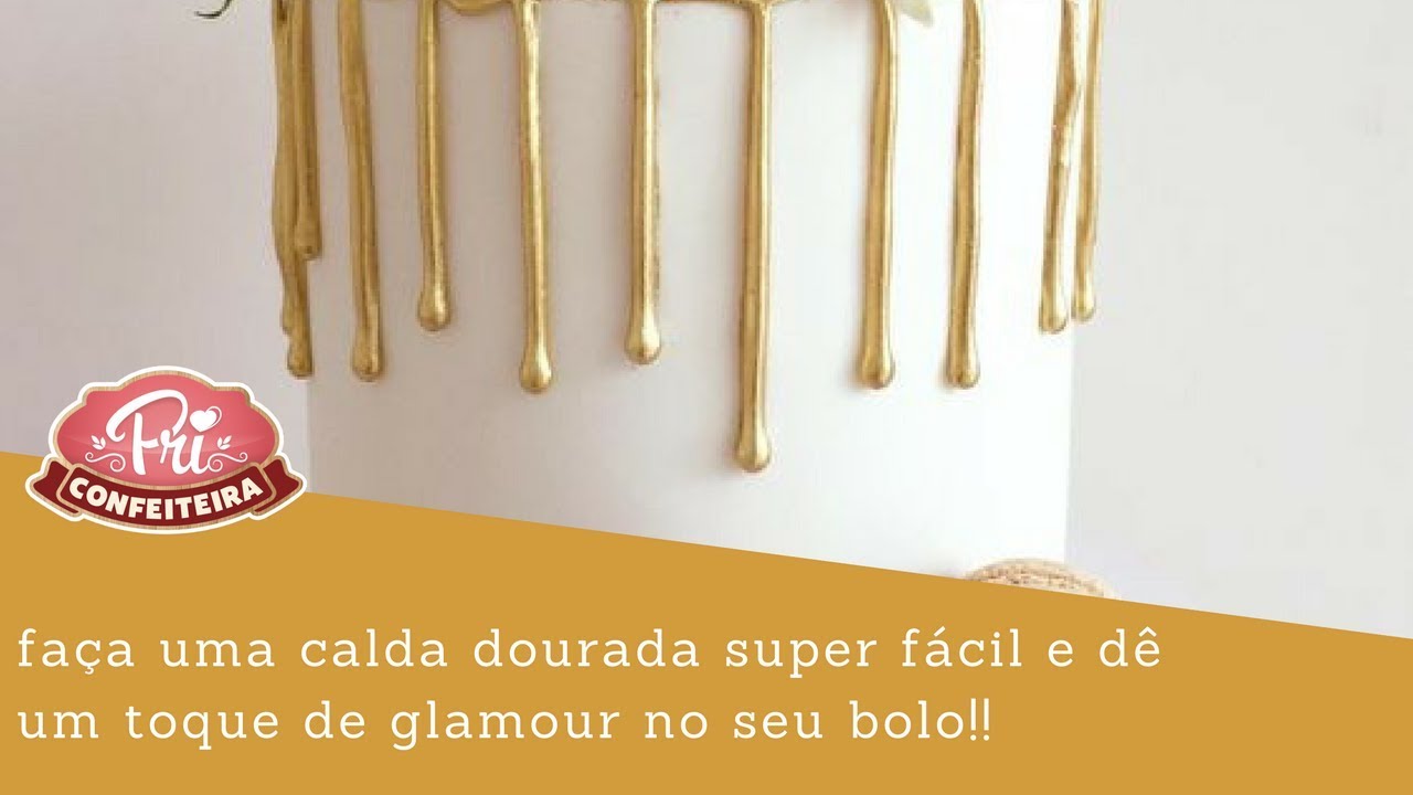 Decorações de bolos douradas e prateadas para Dia das Mães