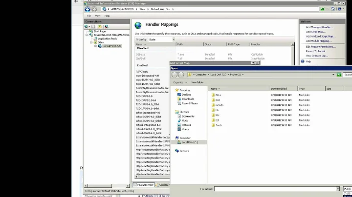 Install and test Python on Windows Server 2008